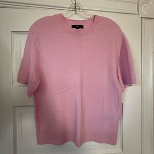 Banana Republic Pink Cashmere Short Sleeve Sweater